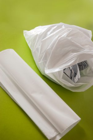 Waste Bag with Minigrip Zipper - White 20 x 30cm